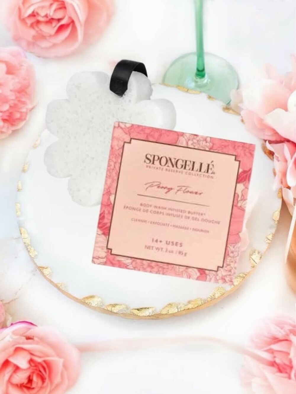 Spongelle Peony Flower Boxed Buffer Spong LE Private Reserve Collection 85g BNIB